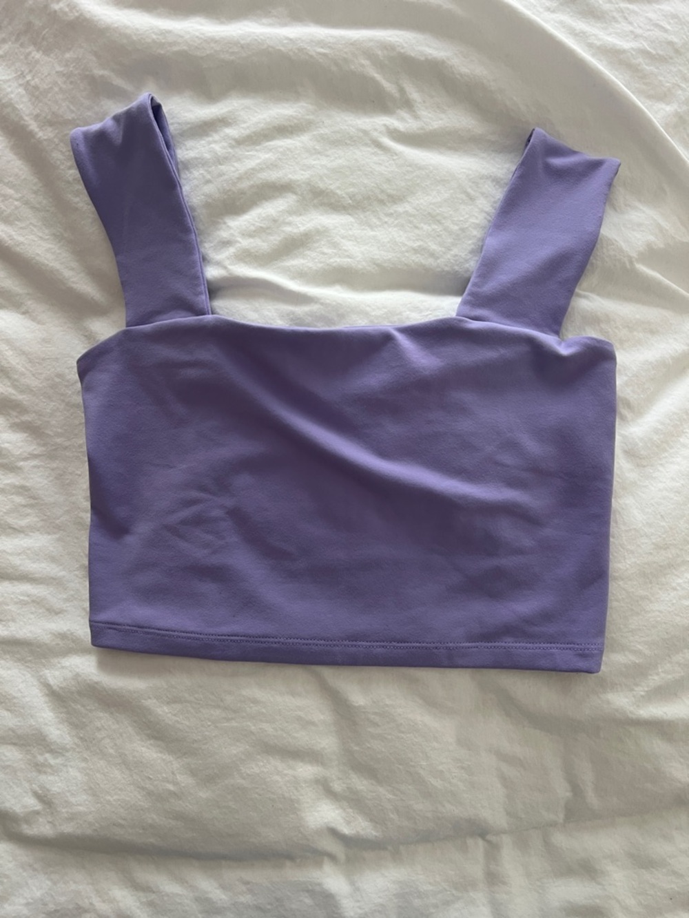 Susana Monaco Wide Strap Crop Top in Light Purple